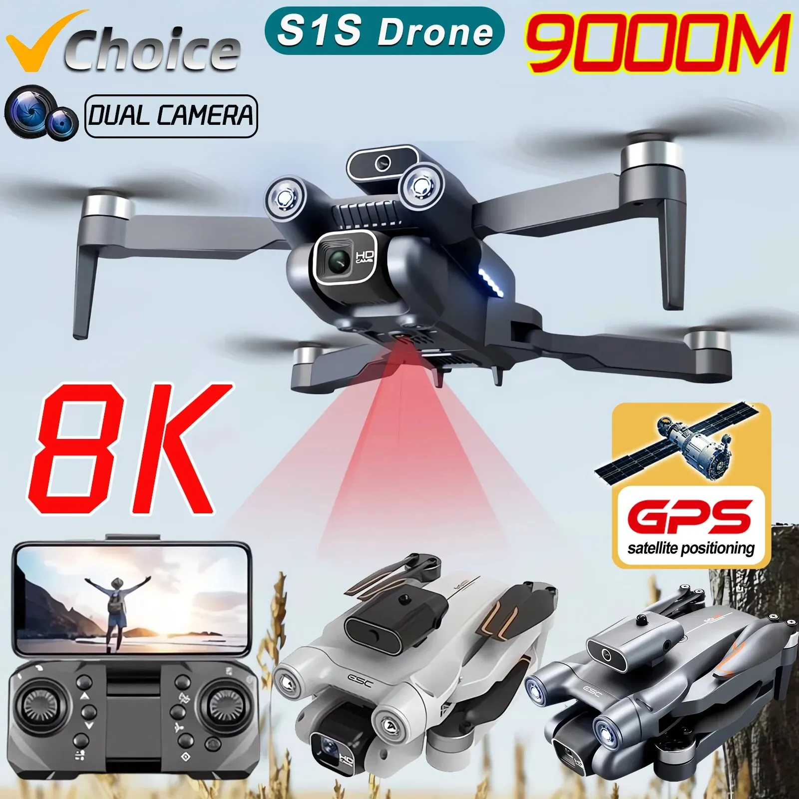 New S1S 5G GPS Drone Camera 8K - Drone Kit Professional recensione e prezzo