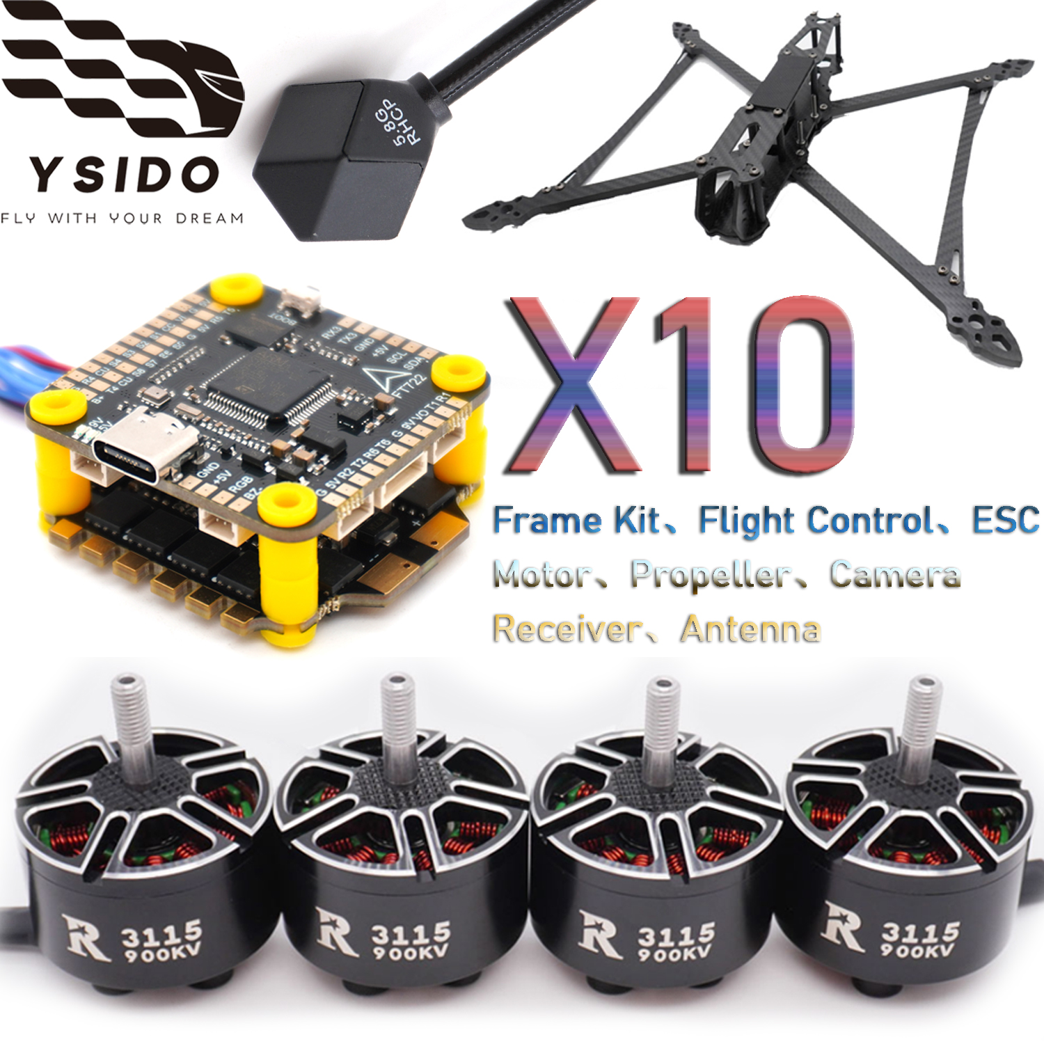 YSIDO RC FPV Drone 427mm Frame - Drone Kit With Camera recensione e prezzo