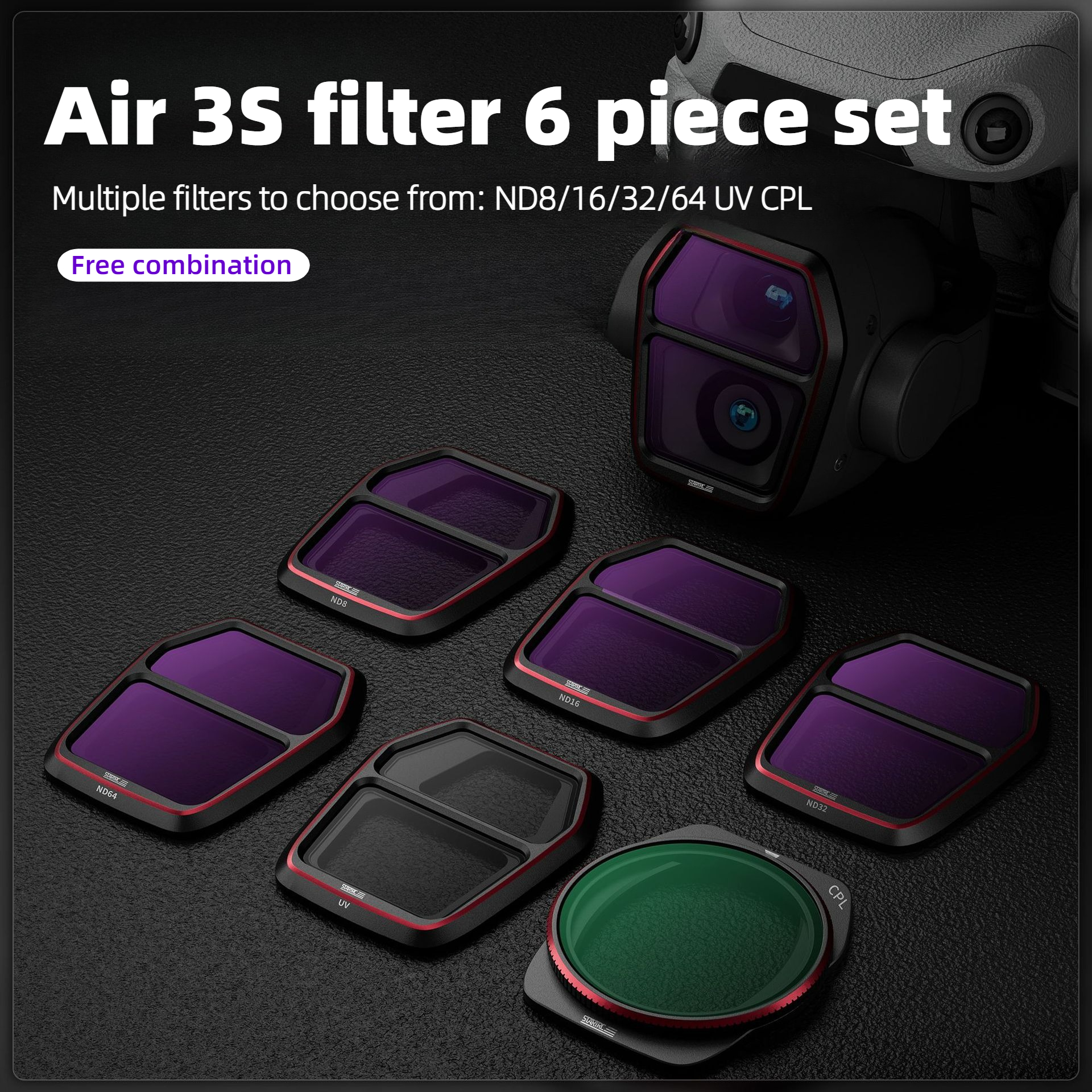 For DJI Air 3S Camera Lens Fil - Drone Kit Waterproof recensione e prezzo
