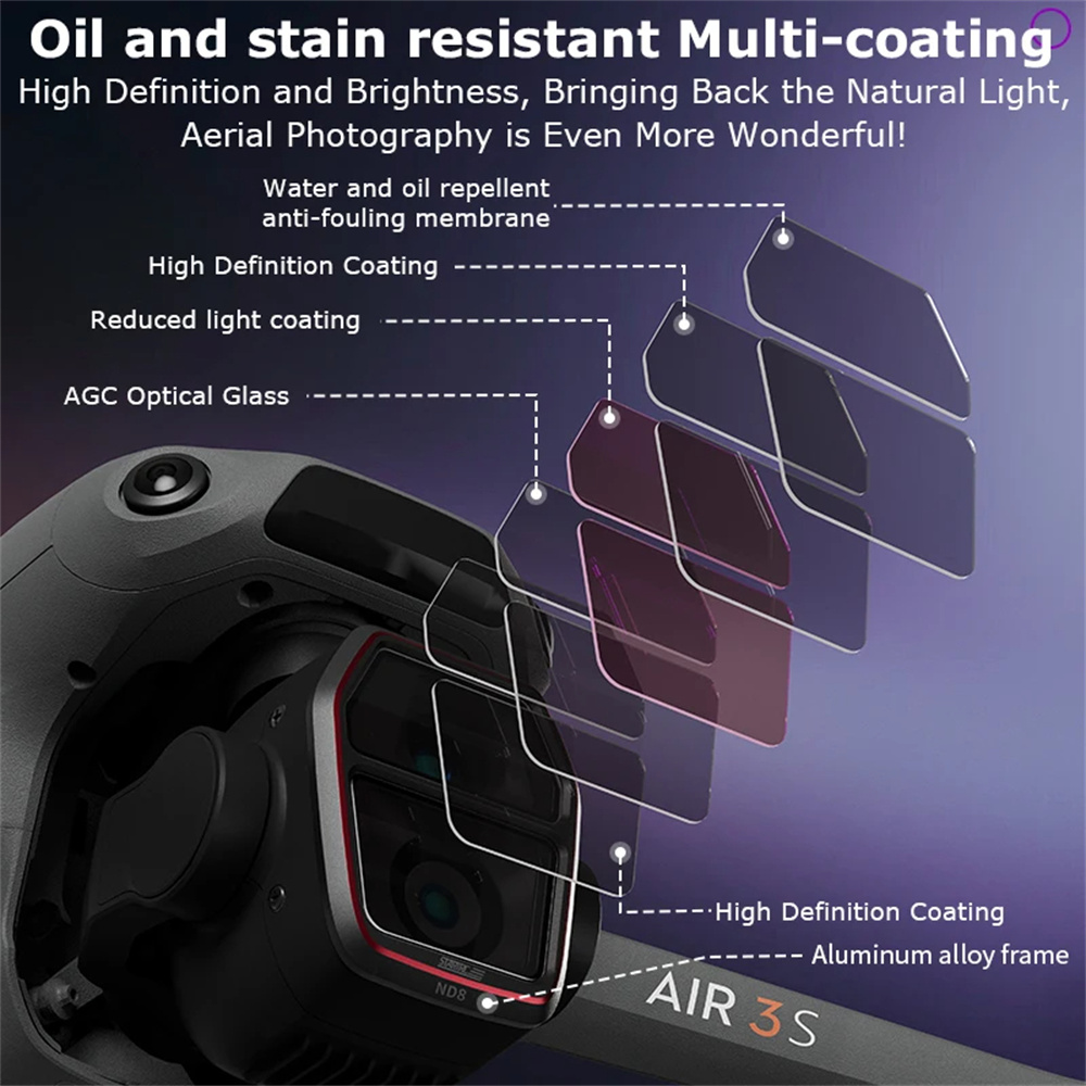 For DJI Air 3S Camera Lens Fil - Drone Kit Waterproof recensione e prezzo