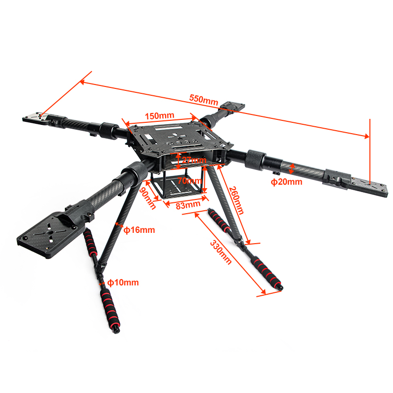 Carbon Fiber Folding Drone Fra - Drone Kit Racing recensione e prezzo